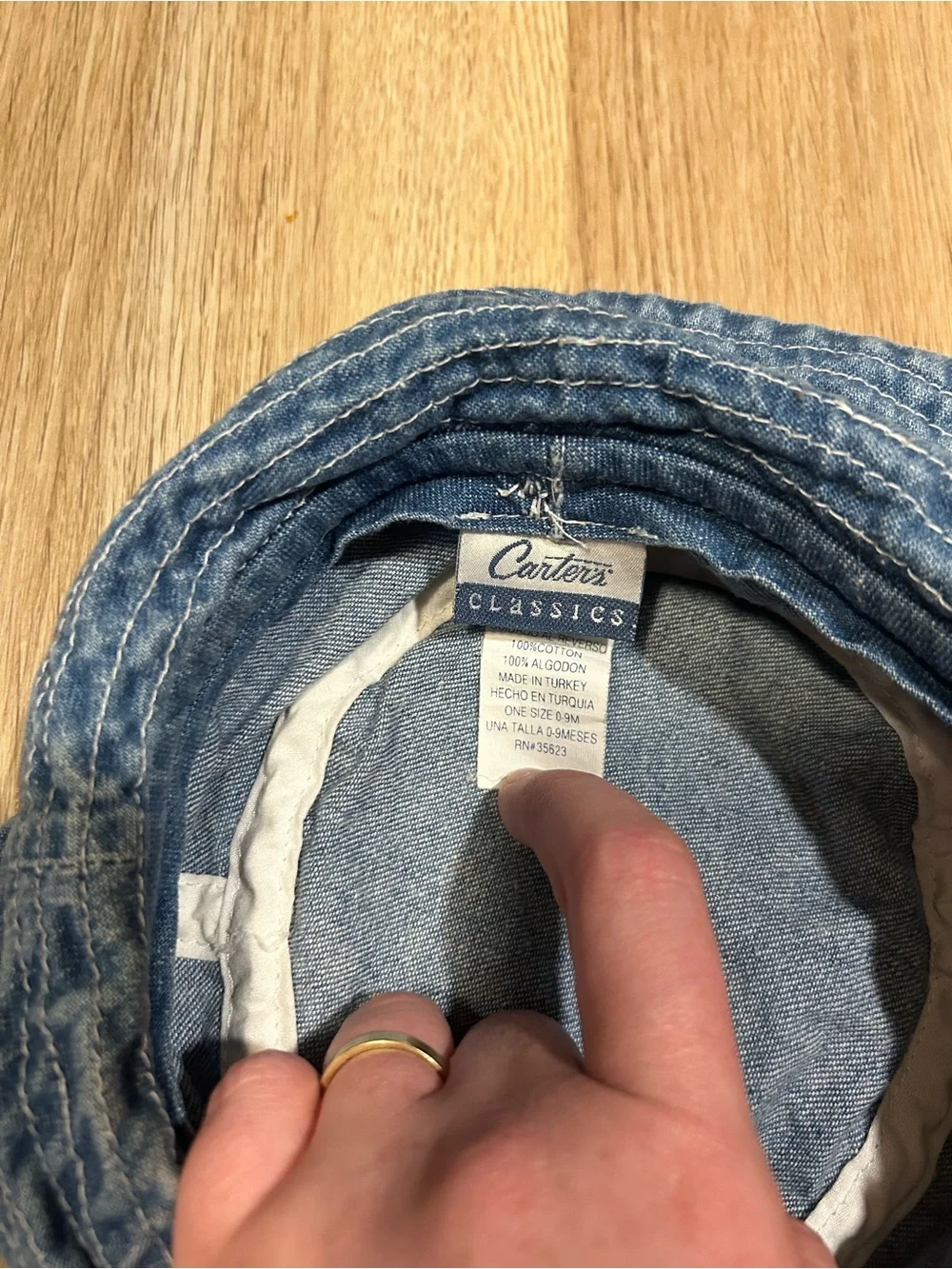Carter's Denim Blue Bow Hat